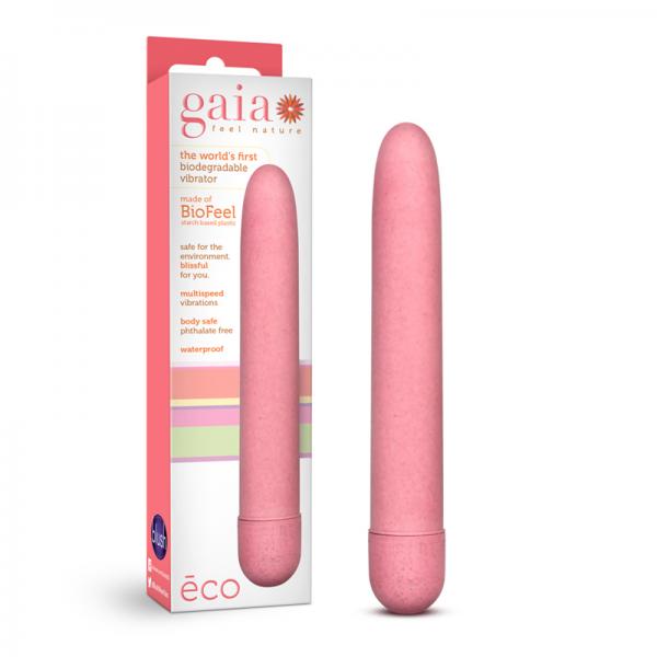 Gaia Biodegradable Vibrator Eco - Pink - Secret Garden