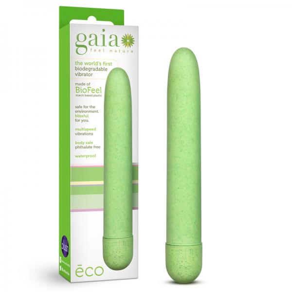 Gaia Biodegradable Vibrator Eco Green - Secret Garden