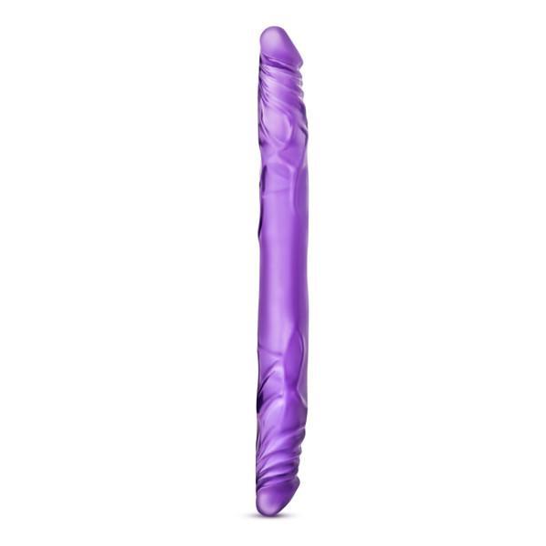 B Yours 14 inches Double Dildo Purple - Secret Garden