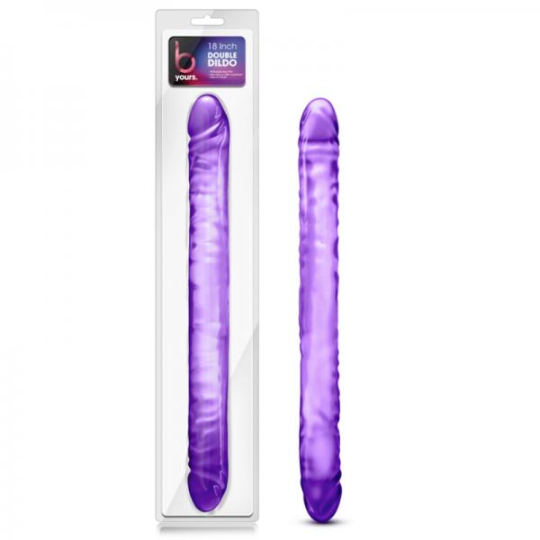 B Yours 18 inches Double Dildo Purple - Secret Garden