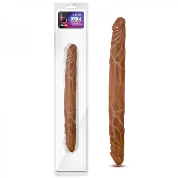 B Yours 14 inches Double Dildo Latin Tan - Secret Garden