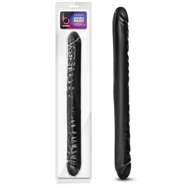 B Yours 18 inches Double Dildo Black - Secret Garden