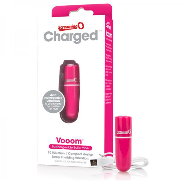 Screaming O Charged Vooom Rechargeable Bullet Vibe - Pink - Secret Garden