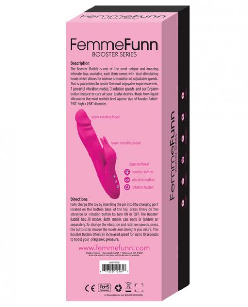 Femmefunn Booster Rabbit Vibrator Pink - Secret Garden