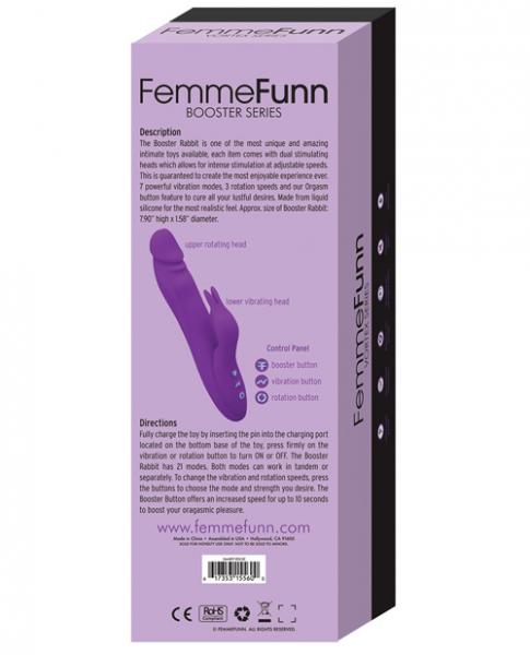 Femmefunn Booster Rabbit Vibrator Purple - Secret Garden