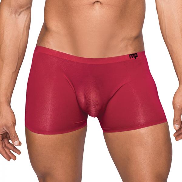 Male Power Seamless Sleek Sleek Short W/sheer Pouch Wine Xlarge - Secret Garden