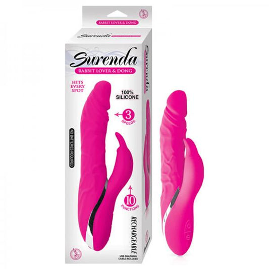 Surenda Rabbit Lover & Dong Pink Vibrator - Secret Garden