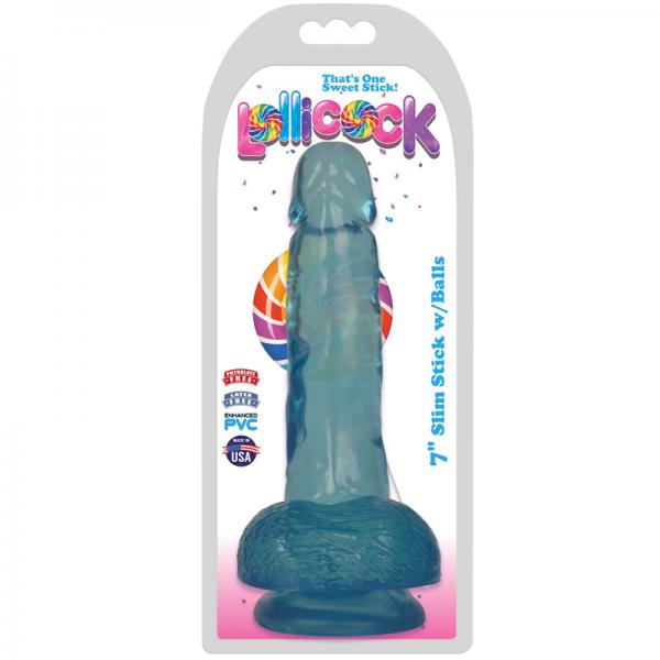 Lollicock Slim Stick W/balls 7in Berry Ice