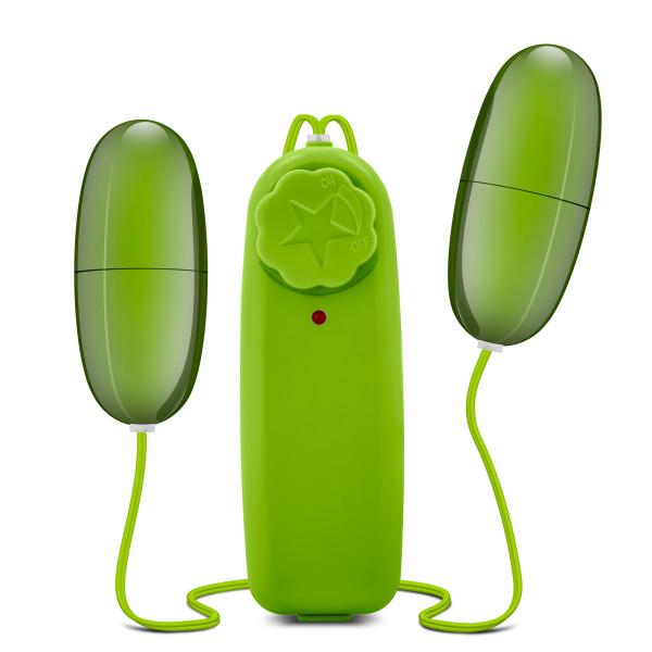 Double Pop Eggs Lime Green Vibrating Bullet - Secret Garden