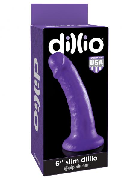 Dillio Purple 6 inches Slim Dildo