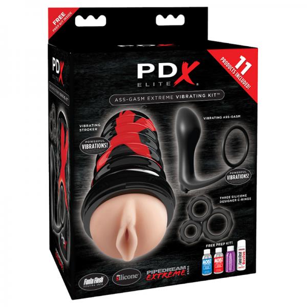 Pdx Elite Ass-gasm Vibrating Kit - Secret Garden