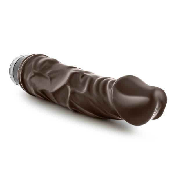 Dr Skin Vibe 6 8.75 inches Chocolate Brown Vibrating Dildo - Secret Garden