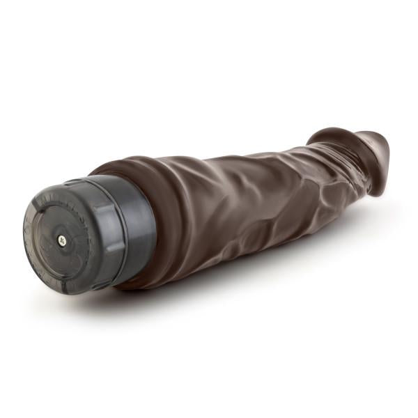 Dr Skin Vibe 6 8.75 inches Chocolate Brown Vibrating Dildo - Secret Garden