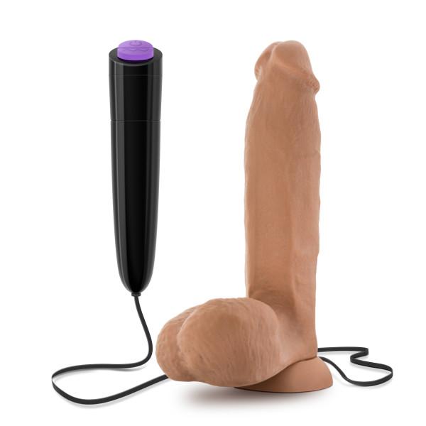 X5 Plus 8 inches Vibrating Cock Latin Tan Dildo - Secret Garden