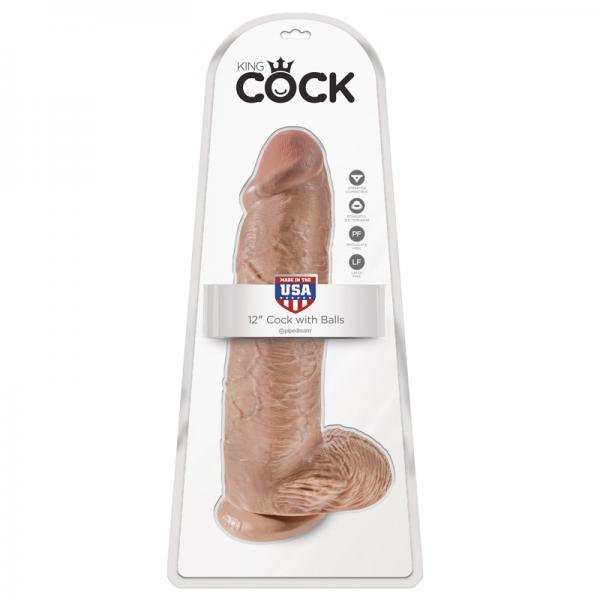 King Cock 12in Cock - Tan