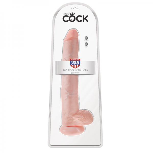 King Cock 14in Cock - Beige