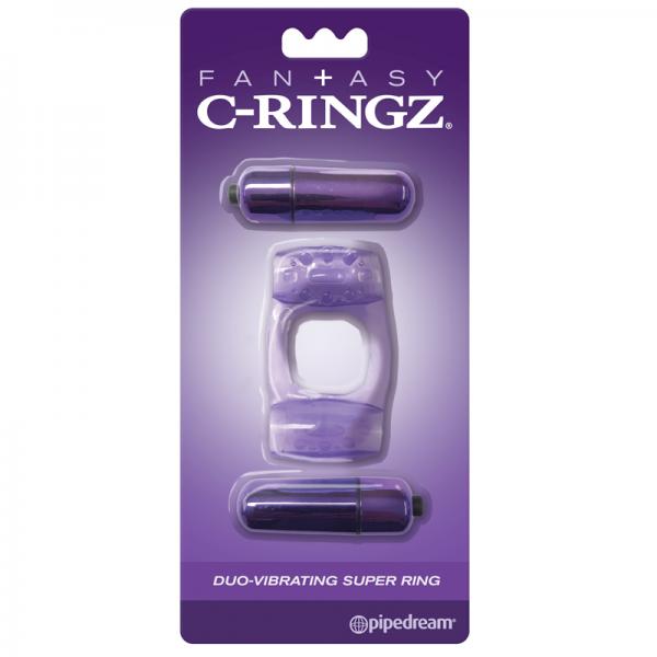 Fcr - Fantasy C-ringz Duo-vibrating Super Ring Purple - Secret Garden