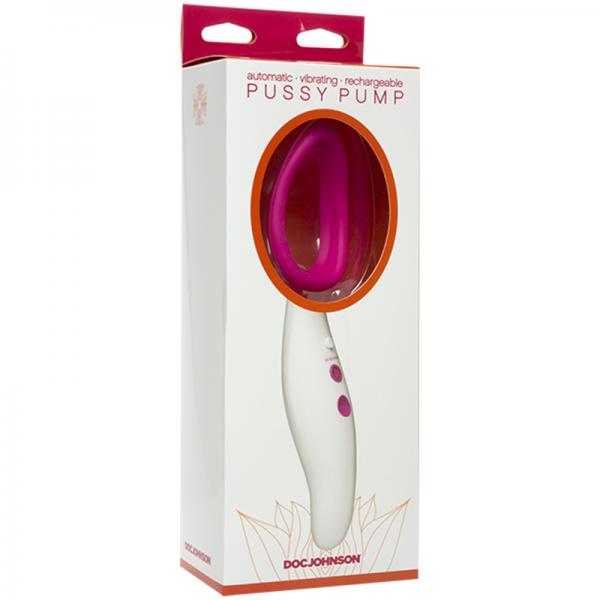 Automatic Pussy Pump Vibrating Pink White - Secret Garden