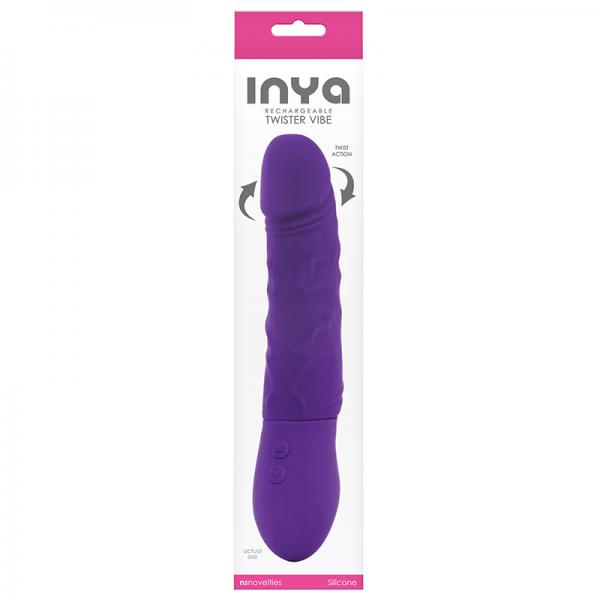 Inya Twister Purple Realistic Vibrating Dildo - Secret Garden