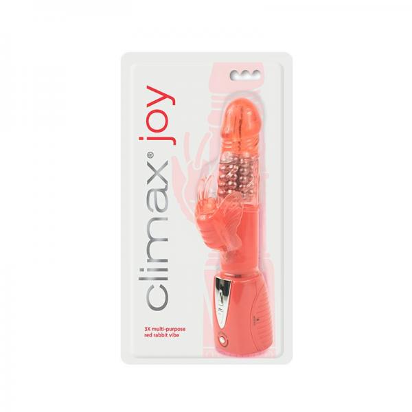 Climax Joy 3X Multi-Purpose Rabbit Vibrator Red - Secret Garden