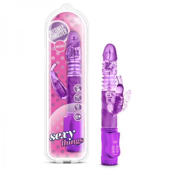 Butterfly Thruster Mini Rabbit Vibrator Purple - Secret Garden