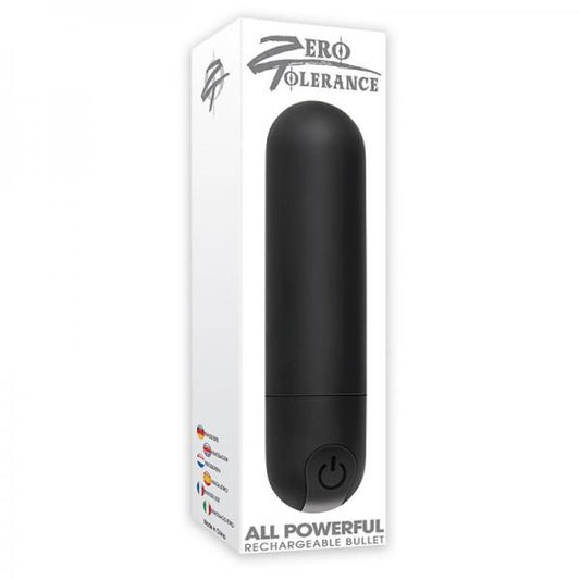 Zero Tolerance All Powerful Rechargeable Black - Secret Garden