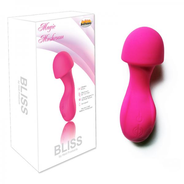 Bliss Magic Mushroom Pink Wand Massager - Secret Garden