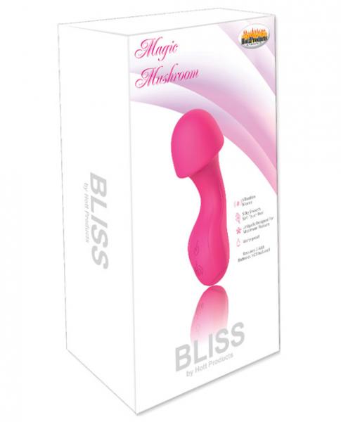 Bliss Magic Mushroom Pink Wand Massager - Secret Garden