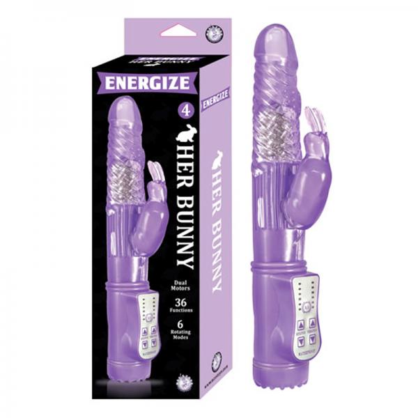 Energize Her Bunny 4 Rabbit Vibrator Purple - Secret Garden