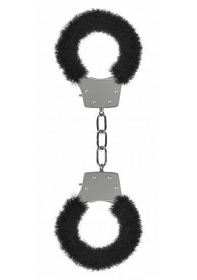 Ouch Pleasure Handcuffs Furry Black - Secret Garden