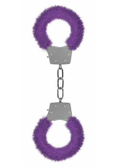 Ouch Pleasure Handcuffs Furry Cuffs Purple - Secret Garden