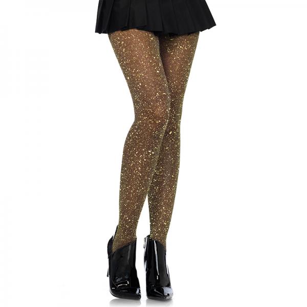 Lurex Tights O/s Black/gold - Secret Garden