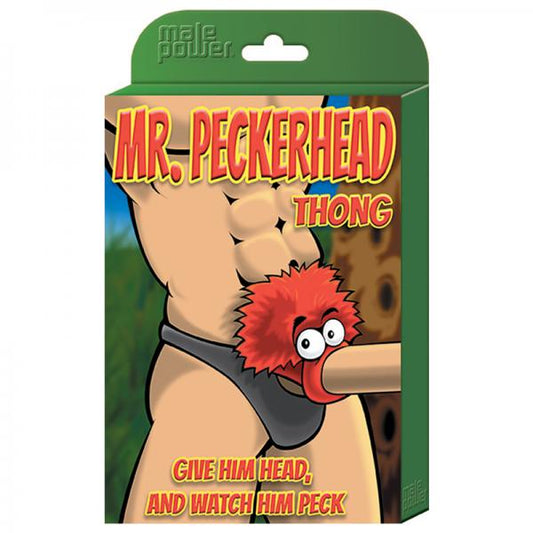 Male Power Novelty Mr. Peckerhead Thong Blk 1sz - Secret Garden
