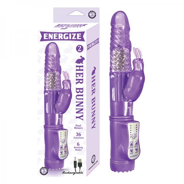 Energize Her Bunny 2 Purple Rabbit Vibrator - Secret Garden