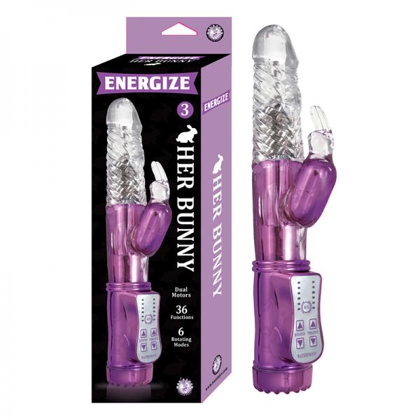 Energize Her Bunny 3 Purple Rabbit Vibrator - Secret Garden