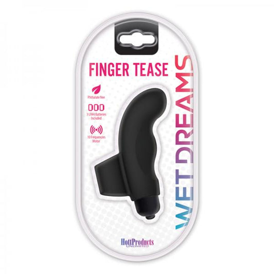 Wet Dreams Finger Tease 10 Function Black - Secret Garden