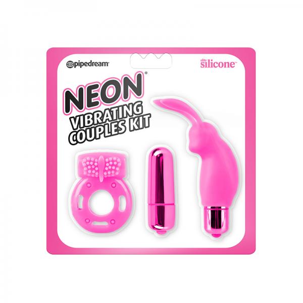 Neon Vibrating Couples Kit Pink - Secret Garden