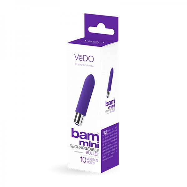 Vedo Bam Mini Rechargeable Bullet Vibe - Indigo - Secret Garden