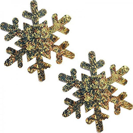 Neva Nude Pasty Snowflake Glitter Gold - Secret Garden