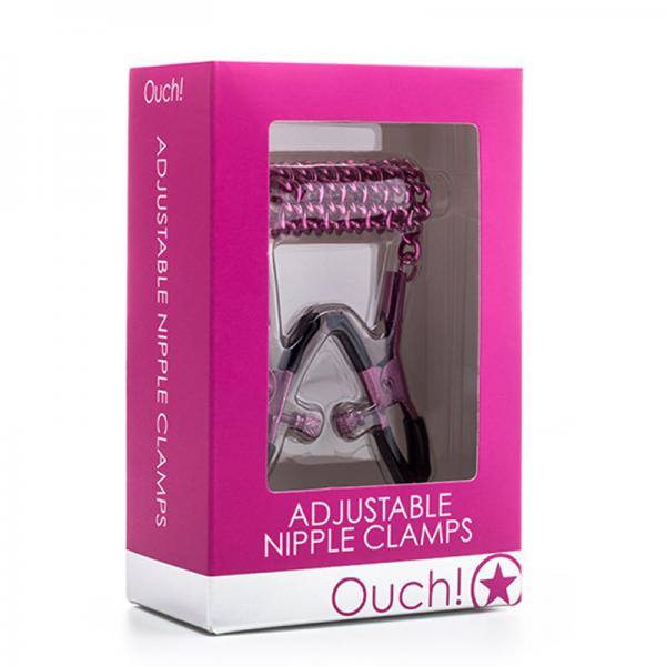 Ouch! Adjustable Nipple Clamps - Pink - Secret Garden