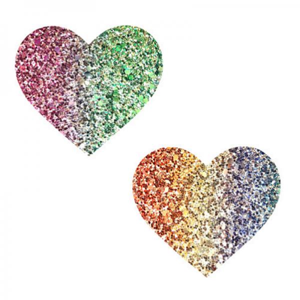 Neva Nude Pasty Heart Glitter Multicolor - Secret Garden