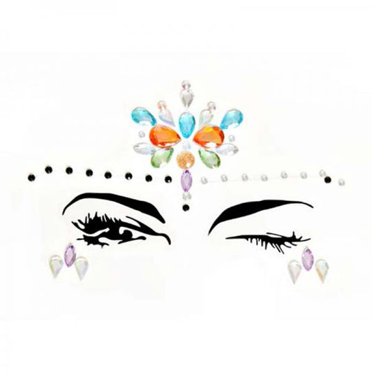 Calypso Adhesive Face Jewels Sticker (6pk) - Secret Garden