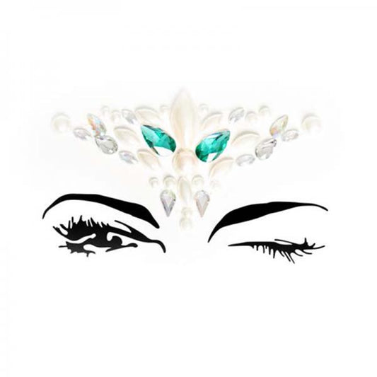 Sirene Adhesive Face Jewels Sticker (6pk) - Secret Garden