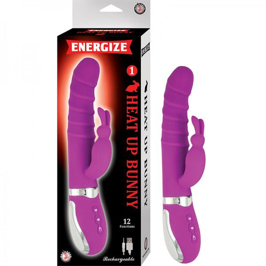 Energize Heat Up Bunny 1 Heating Up To 107 Degrees 12 Function Dual Motor Rechargable Waterproof Pur - Secret Garden