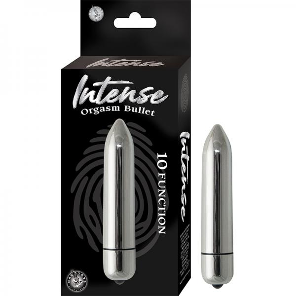 Intense Orgasm Bullet 10 Function Waterproof Silver - Secret Garden