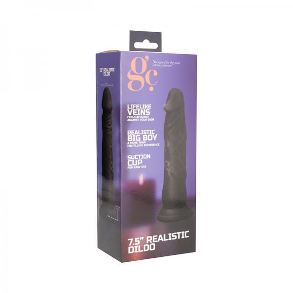 Gc 7.5 Inch Realistic Dildo - Black