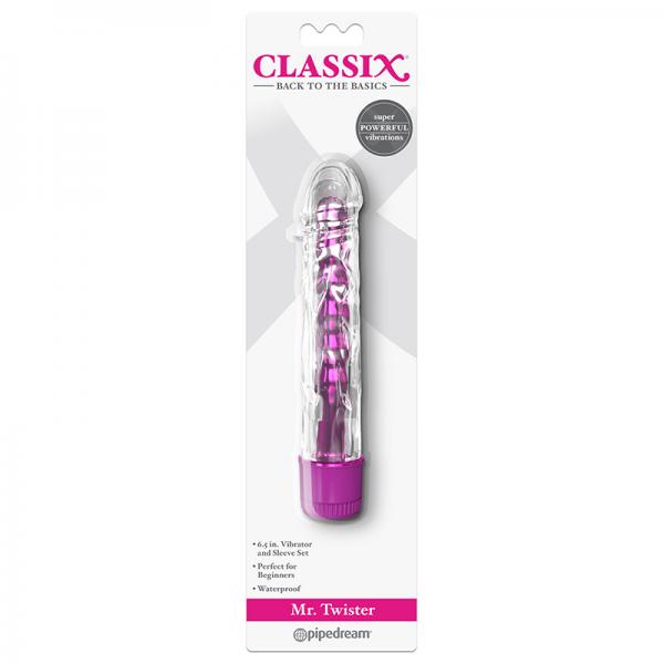 Classix Mr. Twister Metallic Vibe With Tpe Sleeve Pink - Secret Garden