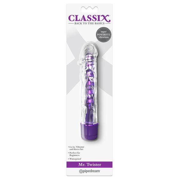 Classix Mr. Twister Metallic Vibe With Tpe Sleeve Purple - Secret Garden