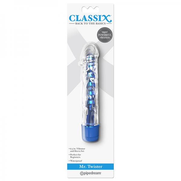 Classix Mr. Twister Metallic Vibe With Tpe Sleeve Blue - Secret Garden