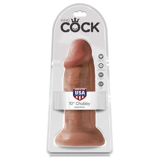 King Cock 10in Chubby Tan